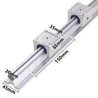 Rail de guidage linéaire haute précision SBR16 SBR20, blocs de glissière à billes SBR16UU SBR20UU, unité de roulement linéaire à axe en aluminium CNC