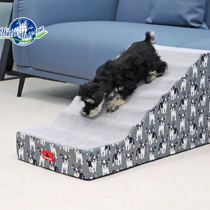 Modernes Quadratisches Luxus-Hundebett Orthopädischer Memory-Schaum Haustiertreppe Atmungsaktiv Wendbar Abnehmbarer Bezug Rutschfest Warm - Product Image 1