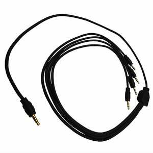Câble audio 3,5 mm 4 niveaux 1 cm 4 cœurs Adaptateur <span class=keywords><strong>de</strong></span> <span class=keywords><strong>partage</strong></span> <span class=keywords><strong>de</strong></span> casque pour téléphone portable 1 à 4 haut-parleurs <span class=keywords><strong>Connexion</strong></span> informatique IP66 - Product Image 2