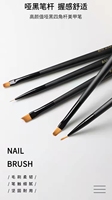 Lot de 10 pinceaux professionnels pour nail art avec manche en bois et poils en nylon pour la peinture au gel UV et les outils de manucure