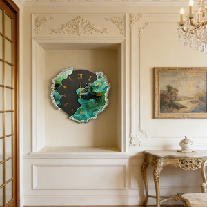 <span class=keywords><strong>Horloge</strong></span> murale créative irrégulière en acrylique LED, peinture murale en porcelaine UV, <span class=keywords><strong>horloge</strong></span> murale paysagère moderne - Product Image 6