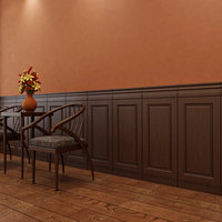 Mousse XPE autocollante imperméable et antibactérienne, panneau mural rétro de style chinois, autocollant mural à effet grain de bois