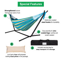 Danlong – hamac balançoire en toile de camping-jardin, portable, avec logo personnalisé, 450 LBS, avec support de hamac réglable