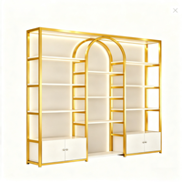 Support de présentation de magasin de cosmétiques haut de gamme en acier inoxydable, présentoir de parfum, vitrine de cosmétiques, étagères de présentation