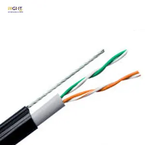 Keystone 2 core 2/25/50 pair copper underground telephone flat armoured drop cable 0.5mm 4 core twisted pair telephone cable