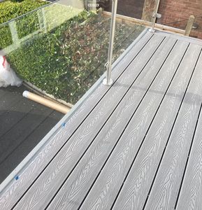 Gratis Monster Wpc Vloerplaat 18Mm 23Mm 25Mm Wpc Samenstelling Dek Vloer Buiten Grijpende Dek Tegel Balkondek - Product Image 2