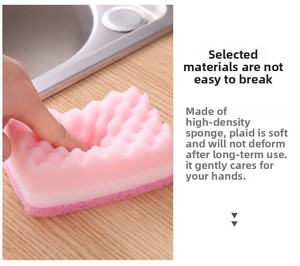<span class=keywords><strong>Éponge</strong></span> de nettoyage en forme de S avec <span class=keywords><strong>action</strong></span> moussante pour la vaisselle de cuisine et le nettoyage domestique des casseroles et des bols - Product Image 5