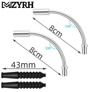 Protector de Codo para Freno V-Brake de Bicicleta, Cubierta Antipolvo para Cables, para Bicicletas de Montaña/Carretera, Delantero/Trasero, Aleación de Aluminio Plateado+Negro, Acero Inoxidable - Product Image 6