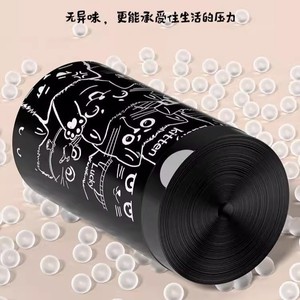 Lucky Kitten Drawstring Trash Bags 45x50cm Thickened Double Sided For Kitchen Dormitory Use 80 Pieces - Product Image 3
