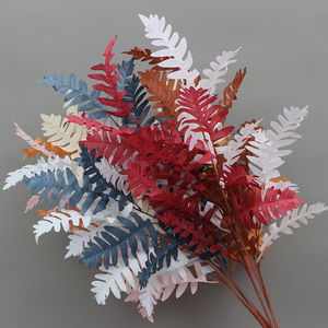 Arreglo de flores de techo suave con hojas de ciprés artificiales grandes, flores de boda <span class=keywords><strong>Nandina</strong></span> para decoración para salón de bodas, vegetación - Product Image 4