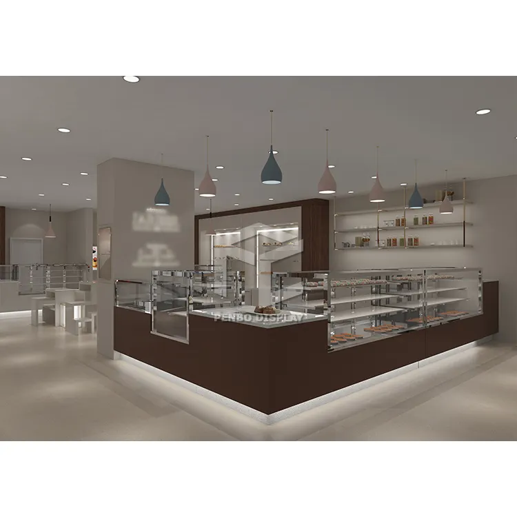 Fashion Sweet Street Store Design Benutzer definierte Holz möbel Dessert Shop Counter Ice Cream Shop Innen architektur für Eis