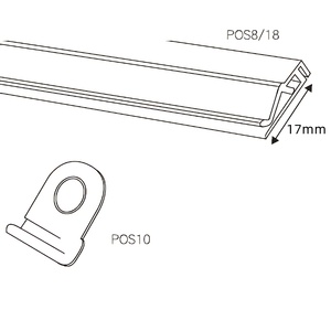 Hookei Promotion <b>Plastic</b> PVC Hanging Sign Label Banner Snap Poster Hanger Clips <b>Strips</b> Rail for Advertising - Product Image 3