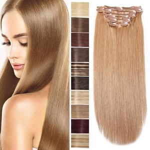 Extensiones de Cabello con Clip, Cabello Humano Brasileño Virgen Remy 100%, Extensiones de Cabello con Clip Invisibles - Product Image 1
