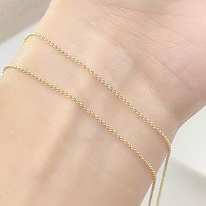 מכירה לוהטת אמיתי זהב Au585 אמיתי זהב בלצ 'ר שרשרת מוצק טהור 14k זהב רולו שרשרת תכשיטים סיטונאי שרשרת - Product Image 3