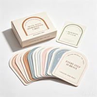 Ensemble de cartes d'affirmations positives personnalisées, cartes de communication sur support, crée des cadeaux de bien-être prêts à l'emploi pour les boutiques et les studios