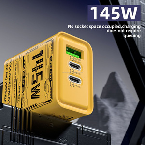 Adaptateur de chargeur USB <span class=keywords><strong>3</strong></span> ports avec prise EU/<span class=keywords><strong>US</strong></span>/UK, 145 watts, charge rapide, adaptateur mural avec QC3.0 pour téléphones mobiles et ordinateurs portables - Product Image 4