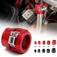 Colliers de serrage universels pour tuyaux hexagonaux de voiture AN4 AN6 AN8 AN10 AN12, collier de serrage pour radiateur modifié, clip pour tuyau de carburant, boucle pour tuyau, collier de serrage pour extrémité d'huile