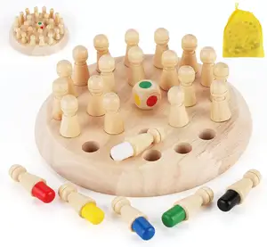 Wooden Memory Chess, Color Matching Memory Game