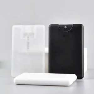Wholesale <b>Pocket</b> Perfume Bottle 20ml Empty Transparent White Black Square Shape Credit Card Sanitizer Hand Spray Bottles - Product Image 2