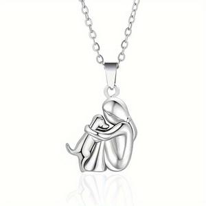 Collar con Colgante de Perrito para Niña, Joyería de Moda para Mujer, Cadena con Eslabones, Opción de Regalo, Latón Chapado en Oro - Product Image 4