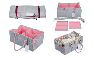 Panier de rangement portable pour couches, organiseur de couches en feutre pour le rangement des affaires de bébé - Product Image 5