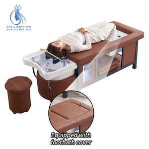 Salón de belleza personalizado muebles cabeza <span class=keywords><strong>spa</strong></span> masaje champú cama baño de pies y pedicura cama de lavado de pelo - Product Image 4