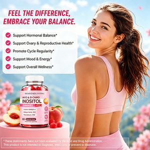 Gommose Vegane OEM Myo-Inositolo e D-Chiro Inositolo con Omega-3 + D3, Glicinato di Magnesio, Metil Folato + B12 per la Salute Femminile Adulta - Product Image 3