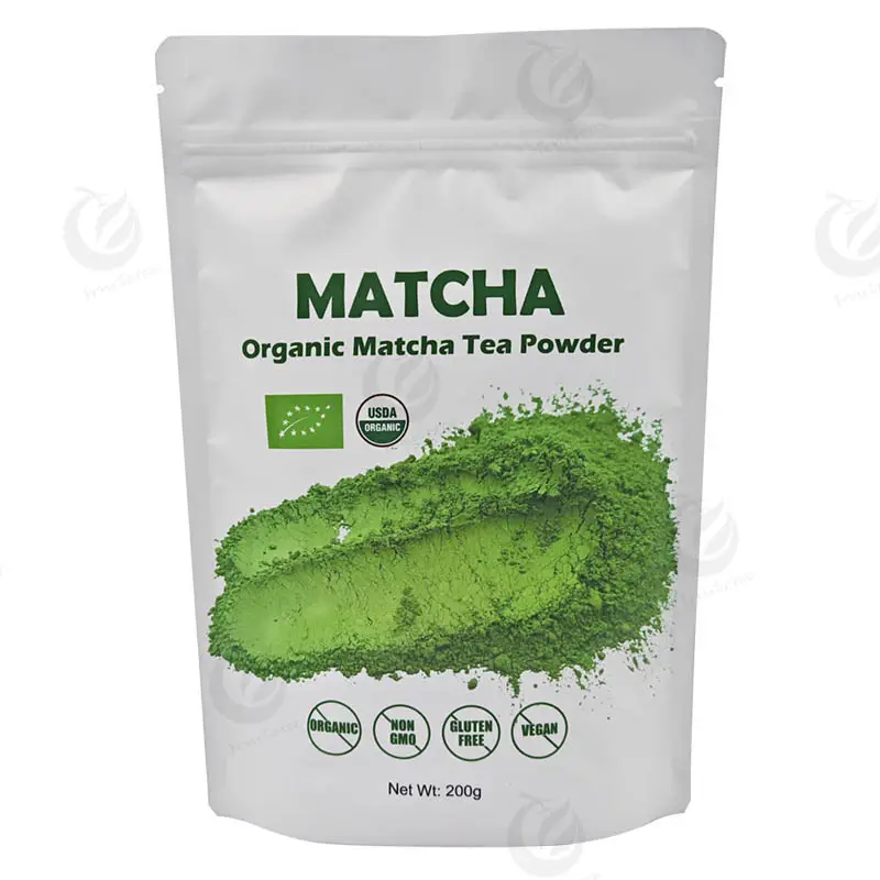 Kemasan 200g bersertifikat organik seremonial Matcha bubuk Matcha teh hijau Matcha teh