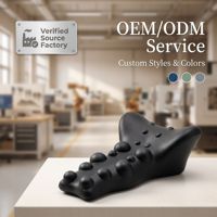 Oreiller de massage ergonomique personnalisé en PU pour étirement cervical, soulagement des douleurs cervicales et alignement de la colonne vertébrale, OEM/ODM, jaune, découpe sur mesure
