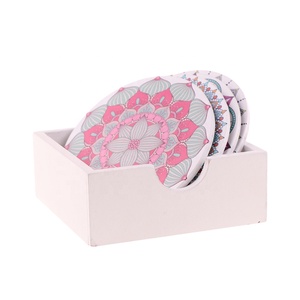 Posavasos decorativos de madera mdf para el hogar, posavasos de madera para regalo de boda con impresión personalizada - Product Image 5