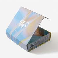 Boîte cadeau magnétique de luxe écologique avec logo personnalisé, en carton rigide, emballage plat, pliable, avec laminage mat et gaufrage pour chaussettes