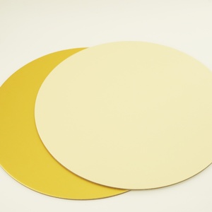 แผ่นรองเค้กทรงกลมสีทองและสีเงิน ทำจากกระดาษแข็ง สำหรับเนื้อสัตว์ ปลา แซลมอนรมควัน พร้อมลายนูนและการเคลือบด้าน - Product Image 2