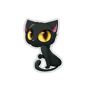 Decorazione finestrino <span class=keywords><strong>auto</strong></span> gatto nero graffiato verso il basso decalcomania Halloween animale gatto adesivo Pvc - Product Image 4