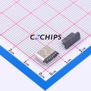 HX TYPE-C 6P LT 6.8 USB Connector SMD Connector ( Connector Type: Type-C )( Gender: Female )( Mounting Type: Vertical Mount ) - Product Image 2