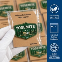 Imán de Refrigerador 3D en Relieve de Aluminio Duradero con Diseño de Parque Nacional de EE. UU., Yosemite, Ruta 66, Recuerdo de Aventura, 2x3 Pulgadas, Decoración para Cocina o Bar, Regalo
