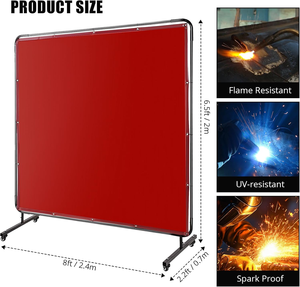 Cortina de Protección para Soldadura de PVC, Pantalla de Soldadura Resistente a Altas Temperaturas e Ignífuga - Product Image 1