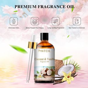 Pour PHATOIL 3.38FL.OZ huiles parfumées à la vanille <span class=keywords><strong>de</strong></span> noix <span class=keywords><strong>de</strong></span> coco huiles essentielles d'aromathérapie pour diffuseur à la maison bricolage bougie fabrication <span class=keywords><strong>de</strong></span> <span class=keywords><strong>savon</strong></span> 100ml - Product Image 3
