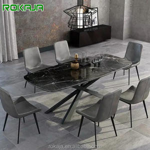 <span class=keywords><strong>Tavolo</strong></span> da pranzo moderno in pietra sinterizzata 6 8 10 posti <span class=keywords><strong>tavolo</strong></span> da pranzo elasticizzato in metallo <span class=keywords><strong>nero</strong></span> gambe <span class=keywords><strong>tavolo</strong></span> da pranzo <span class=keywords><strong>allungabile</strong></span> - Product Image 1