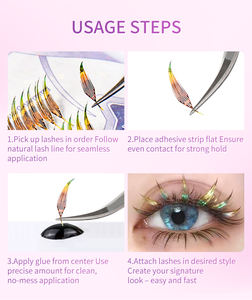 STARSCOLORS Bandejas de Pestañas Preformadas Estilo <span class=keywords><strong>Manga</strong></span>, con Punta Dorada en Forma de Torre y Efecto Espiga, para Injerto de Pestañas - Product Image 6