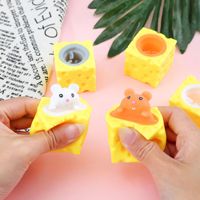 Jouet à presser en forme de souris en fromage, mignon et durable, jouet sensoriel anti-stress, cadeau pour adultes et enfants, idéal pour les fêtes