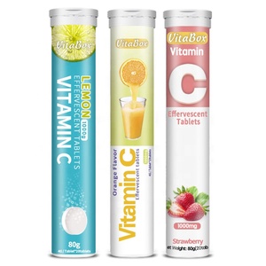 Compresse effervescenti di collagene sfuse all'ingrosso da 1000Mg integratore alimentare per compresse effervescenti di vitamina <span class=keywords><strong>C</strong></span> al gusto di arancia - Product Image 1