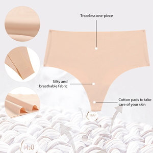 <span class=keywords><strong>Perizoma</strong></span> per Bikini da donna con Logo personalizzato senza cuciture in cotone elasticizzato - Product Image 4