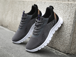 B-YS03 Scarpe Casual da Uomo per Escursionismo e Passeggio Comode Scarpe Sportive Allacciate per Esterno Autunno e Inverno Alla Moda Colore Bianco - Product Image 5