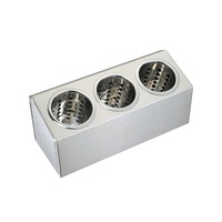 Boîte à couteaux et fourchettes en acier inoxydable 3-8 trous Vaisselle pour ustensiles de cuisine pour restaurant, buffet et cafés