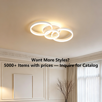 Plafonnier LED moderne à 3 anneaux, lampe de plafond circulaire minimaliste pour salon, chambre à coucher, salle à manger, couloir