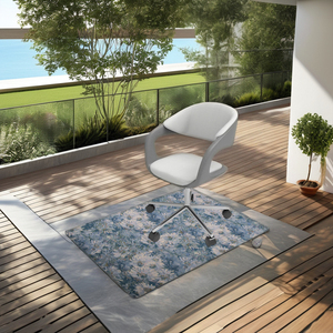 Modern PVC <strong>Chair</strong> Mat Cushioned Plastic and PET rectangle for Home Kitchen Bathroom Patio Outdoor Use <strong>Carpet</strong> <strong>Protector</strong> - Product Image 3