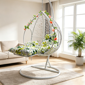 <span class=keywords><strong>Fauteuil</strong></span> <span class=keywords><strong>suspendu</strong></span> en rotin pour jardin, balcon, terrasse, <span class=keywords><strong>avec</strong></span> <span class=keywords><strong>repose</strong></span>-<span class=keywords><strong>pieds</strong></span>, chaise <span class=keywords><strong>hamac</strong></span> en rotin pour jardin - Product Image 1