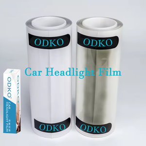 ฟิล์มกันรอยไฟหน้ารถยนต์ TPU แบบซ่อมแซมตัวเองได้ ป้องกันเหลือง เปลี่ยนสีได้ โปร่งใส สีม่วงอ่อน สีดำ ฟิล์ม PPF สำหรับสปอยเลอร์รถยนต์ ราคาขายส่ง - Product Image 1