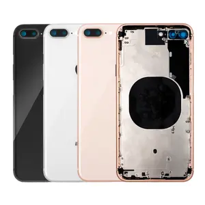 ฝาหลังกระจกพร้อมถาดใส่การ์ด,สำหรับ Iphone 6 6P 6S <span class=keywords><strong>7</strong></span> 8 8Plus X Xr Xs Max ฝาหลังใส่แบตเตอรี่สำรอง - Product Image 1