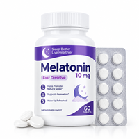 Comprimés de mélatonine 3mg 5mg 10mg, complément alimentaire pour favoriser le sommeil, favorise une relaxation profonde, OEM ODM, étiquette privée, vente en gros, HACCP, HALAL, KOSHER